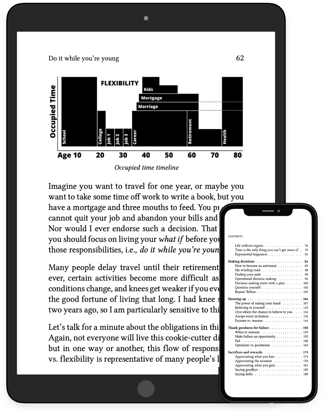 Preview content of the book Exponential Happiness on iPad and iPhone